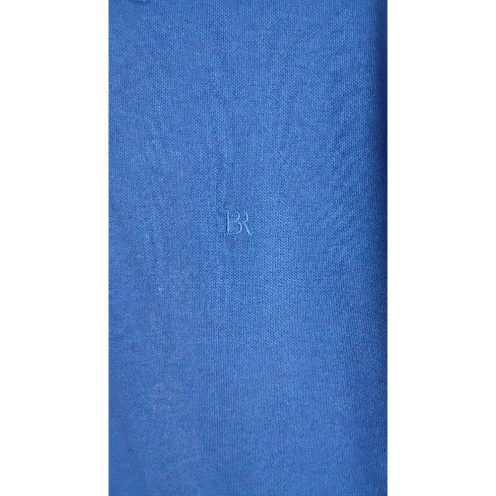 Banana Republic Mens Organic Cotton Pique Polo Short Sleeve XL - BLUE‎